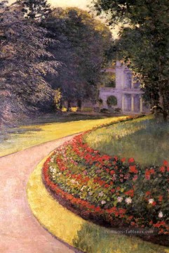 Le parc à Yerres paysage Gustave Caillebotte Peinture à l'huile